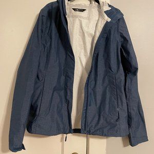 North Face Womens Rain Jacket - Size Small Heathered Blue